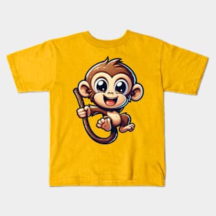 cute monkey Kids T-Shirt